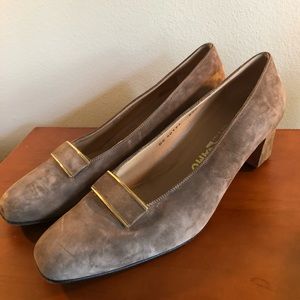 Salvatore Ferragamo Suede Heels Size 10 (UK 41)